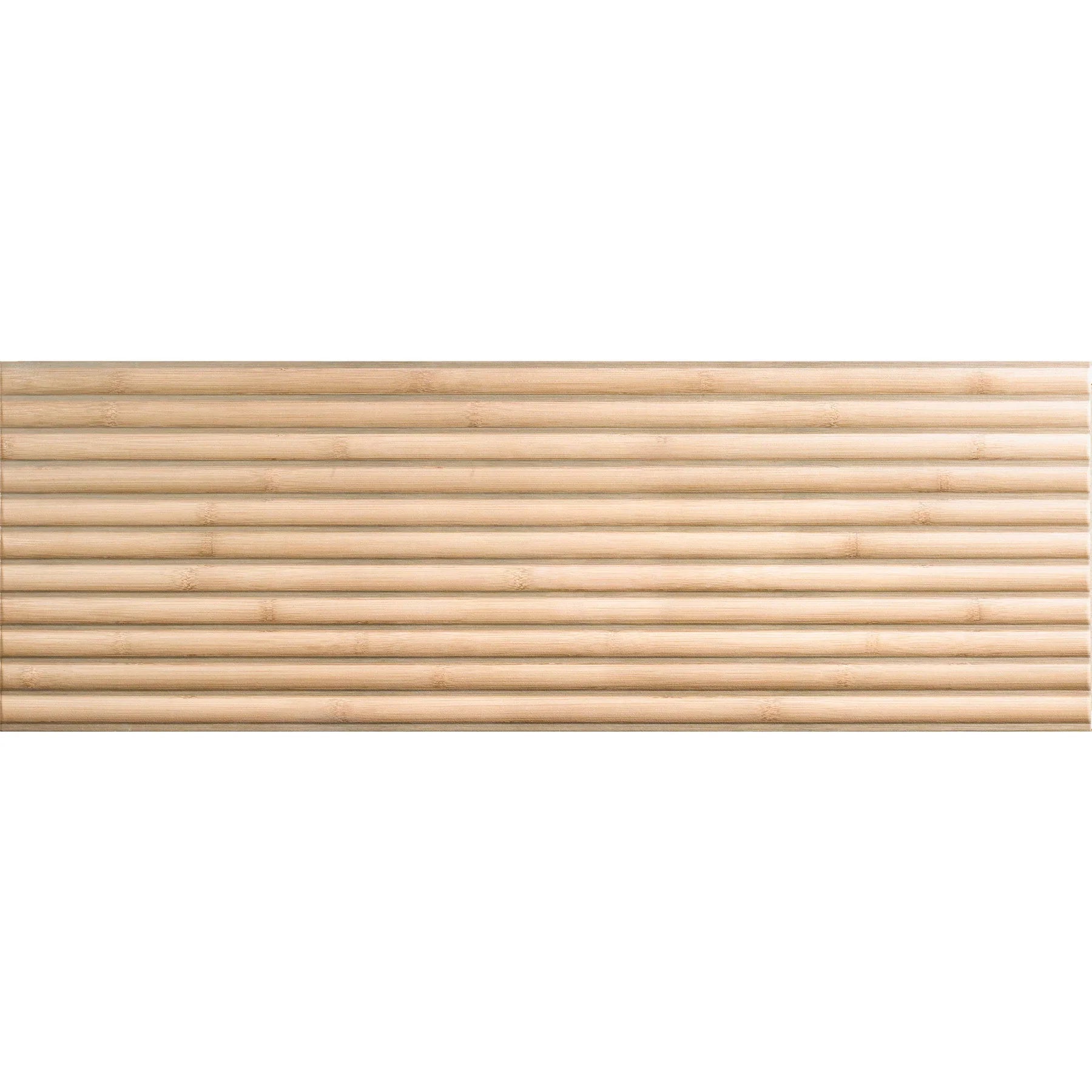 Fluted Bamboo Oak porcelain wall tile