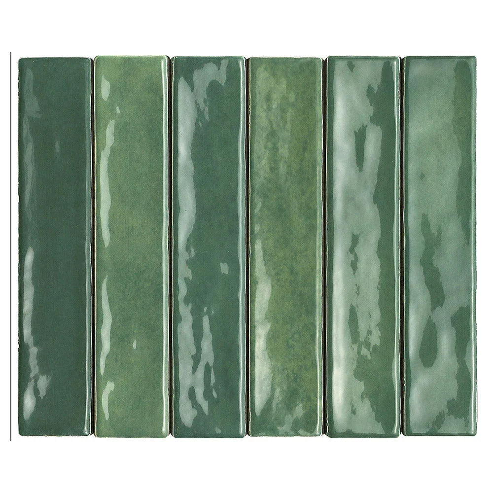 Mallorca Green 50x250 gloss ceramic wall tile