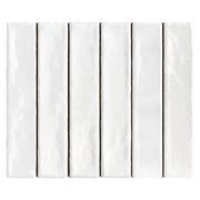 Mallorca White 50x250 gloss ceramic wall tile close-up