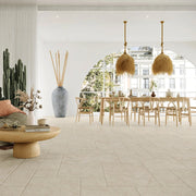 Metz French Pattern Travertine Look Porcelain Tile