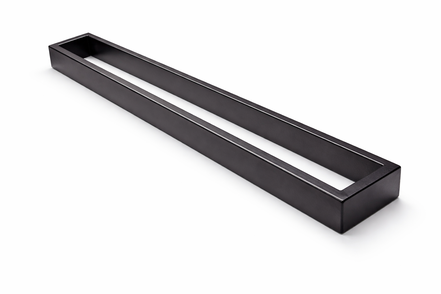 Modern Matte Black Square Single Towel Rail 600mm | SS304 Bathroom