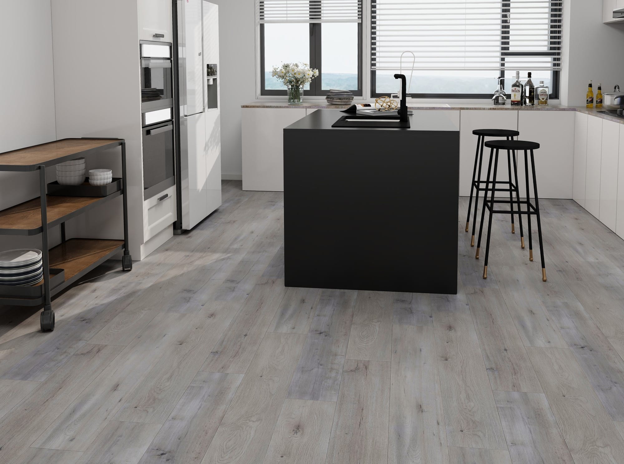 MTF Driftwood water-resistant laminate flooring render image