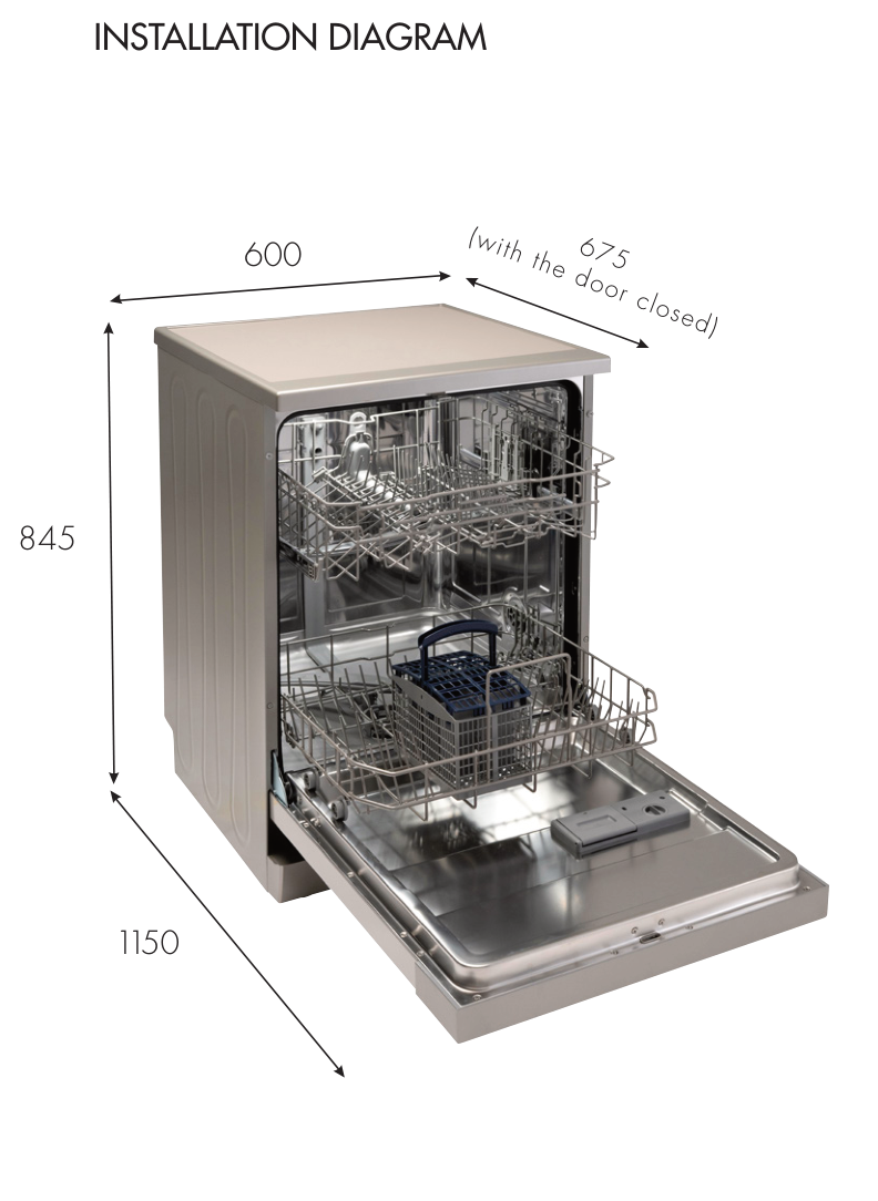 EURO EDW12PSS manufacturer installation dimensions