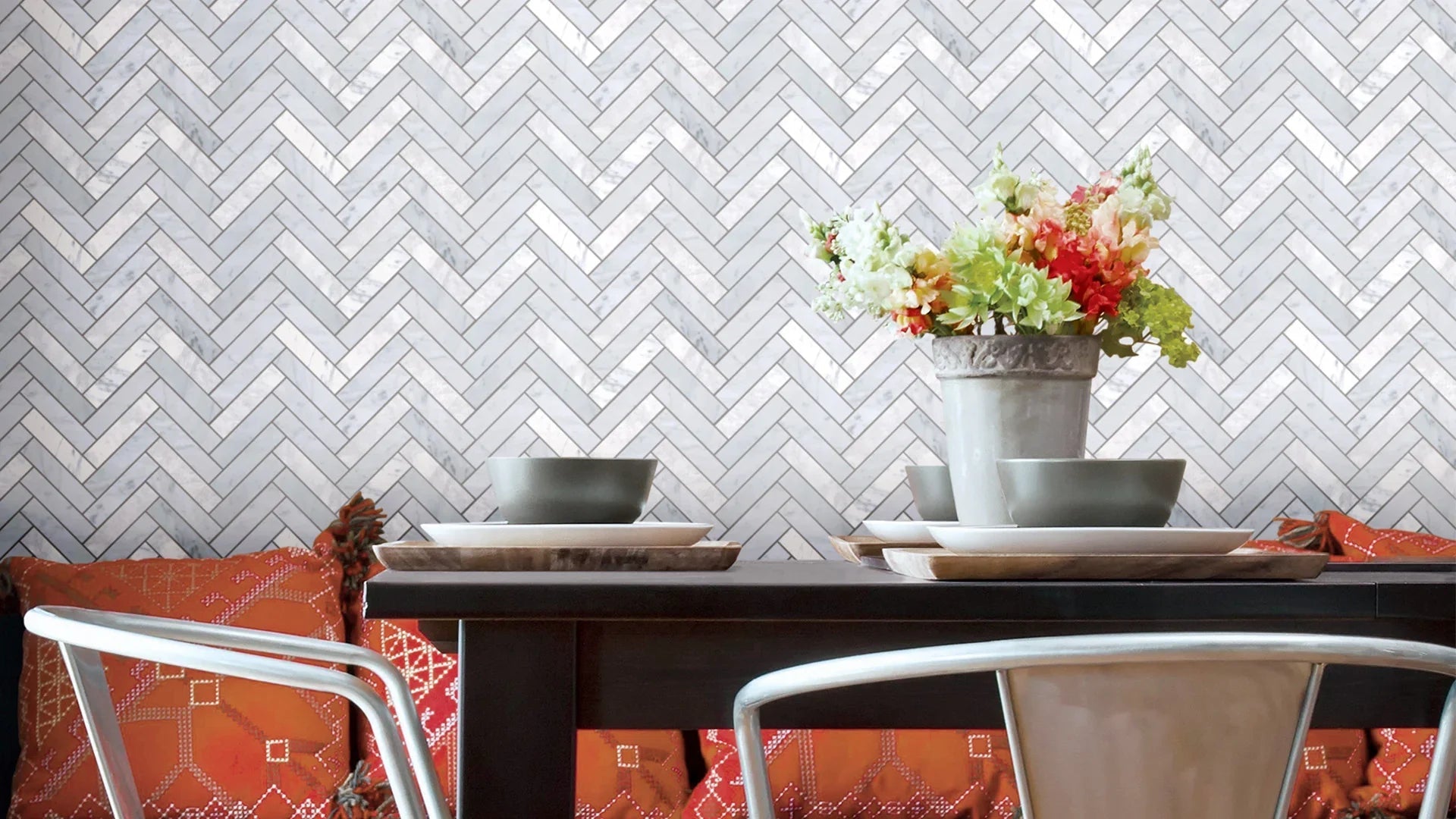 Tuscany natural stone mosaic lifestyle setting