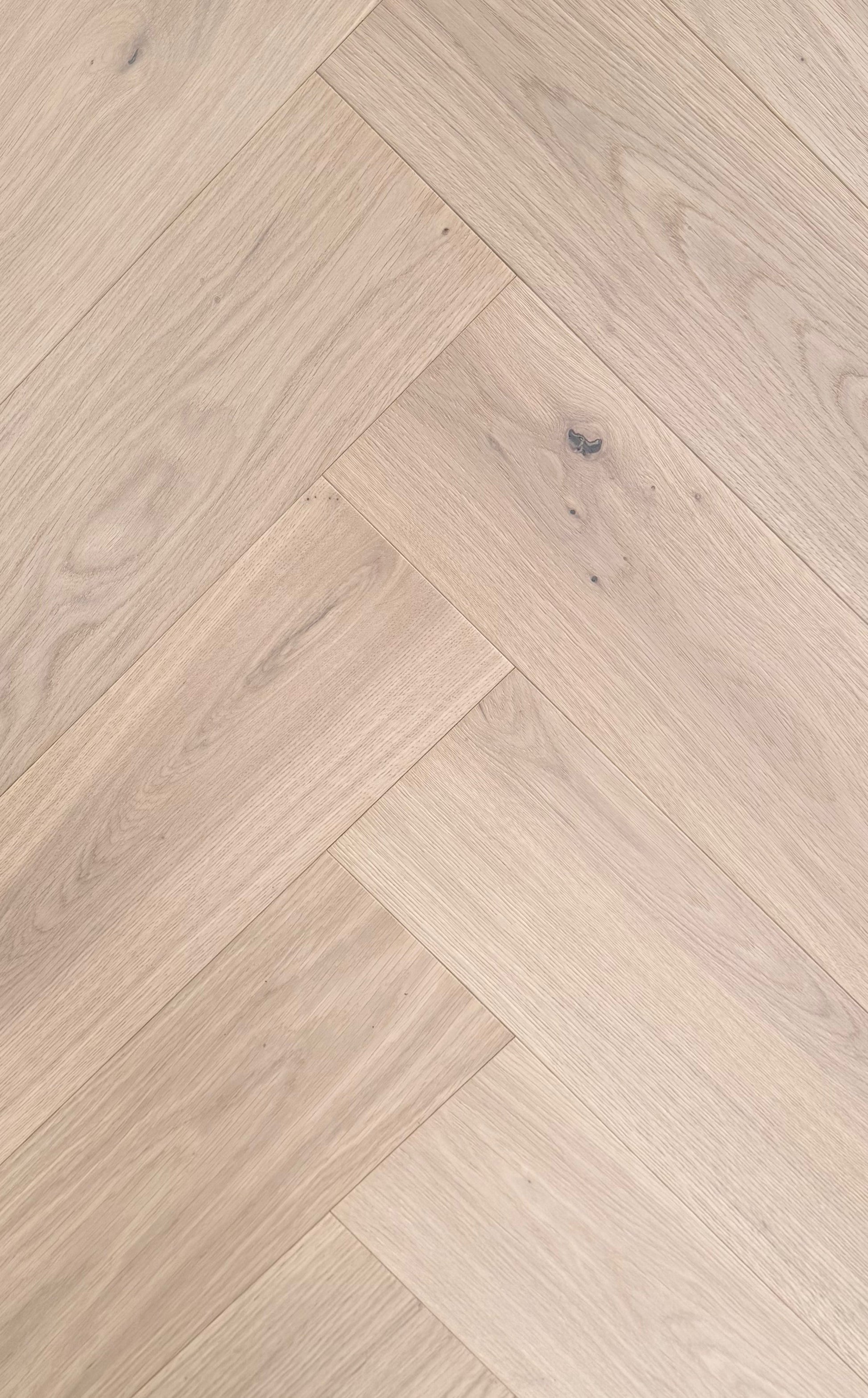 White Wash Oak Herringbone Engineered Timber Flooring 14mm