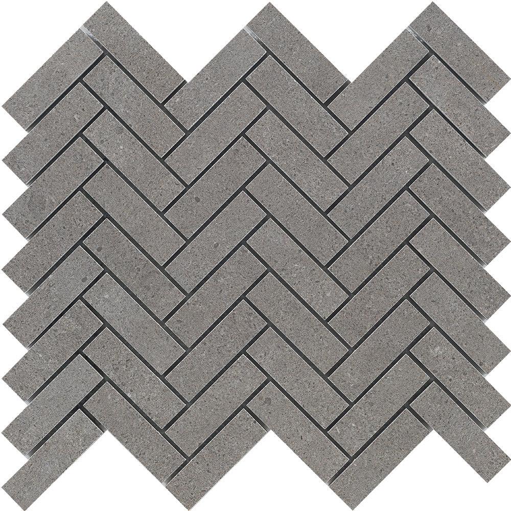 Paradigm Grey herringbone mosaic detail