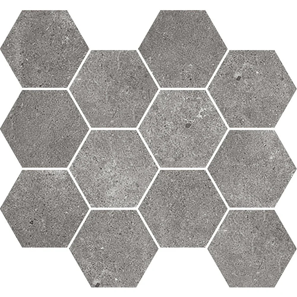 Paradigm Grey hexagon mosaic detail