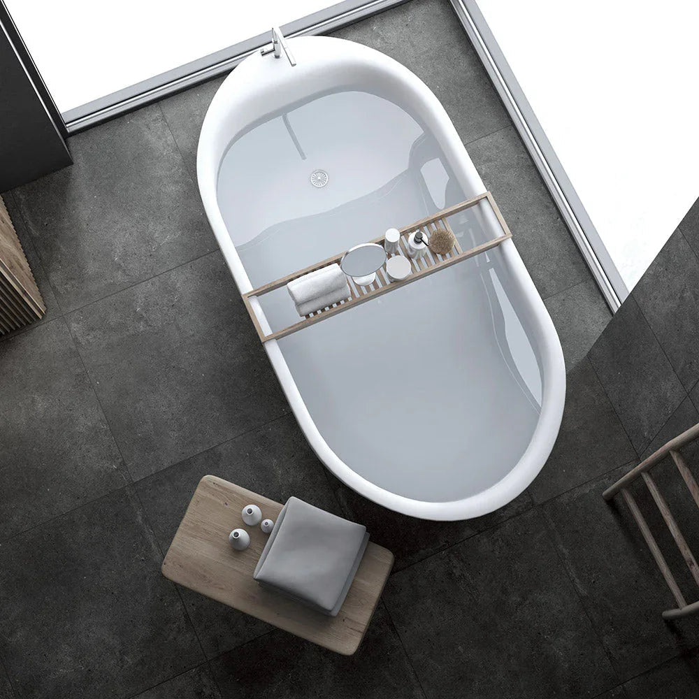 Paradigm concrete-look porcelain tile lifestyle setting