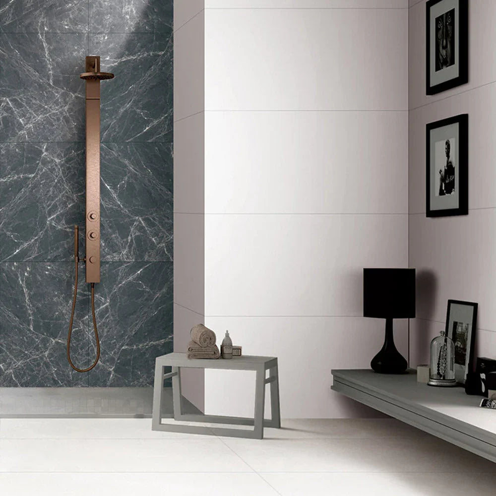 Parklane Bianco porcelain tile lifestyle setting