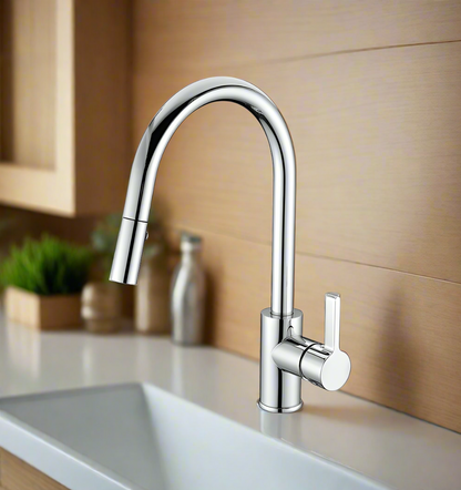 pullout kitchen mixer chrome