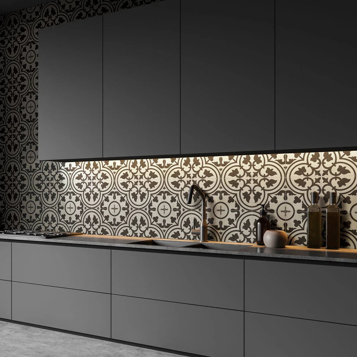 Richmond Highett patterned tile in a room setting