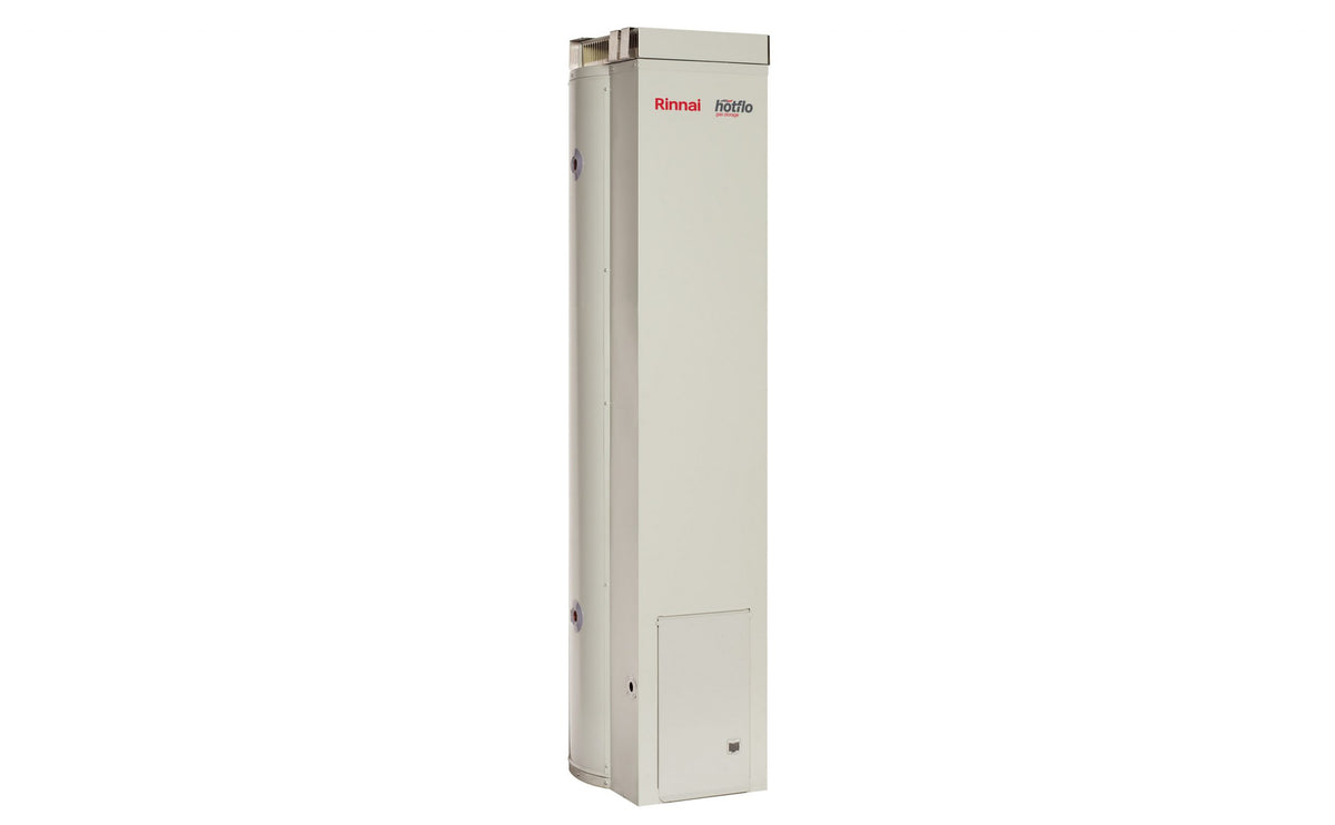 Rinnai Hotflo 135L Gas Hot Water Storage (left)