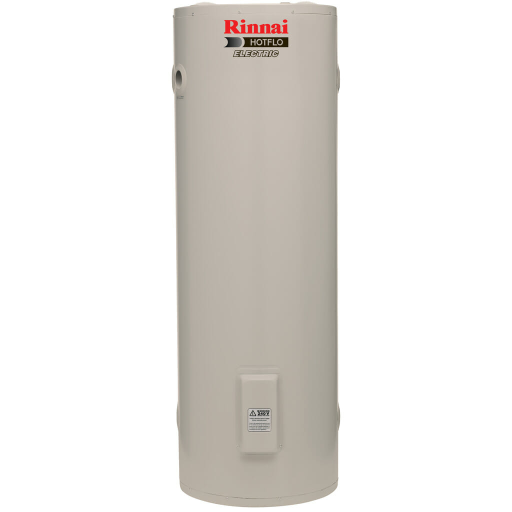 Rinnai Hotflo 160L single-element electric storage hot water system — representative range image
