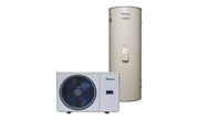 Rinnai Enviroflo S 7.0kW Split Electric Heat Pump — range image; tank dimensions vary by capacity