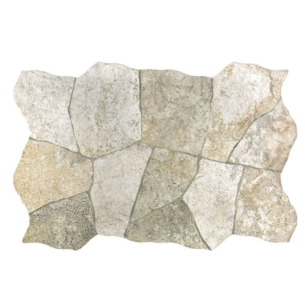 ROK Arkansas Beige structured porcelain tile close-up