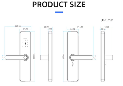 Smart lock product size