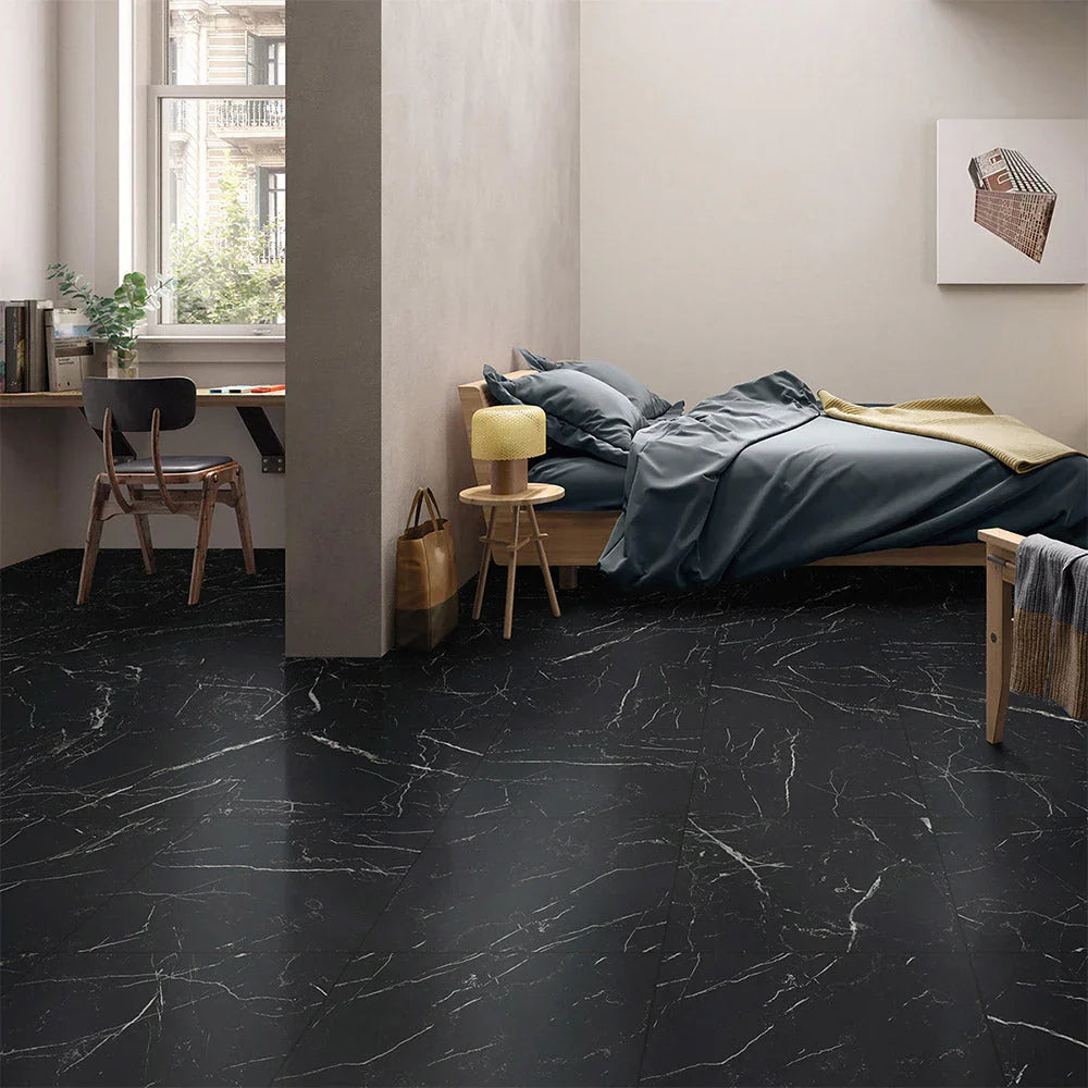 Stone Porcelain marble-look tile interior