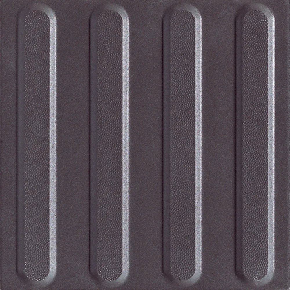 Tectile Black directional porcelain tactile tile