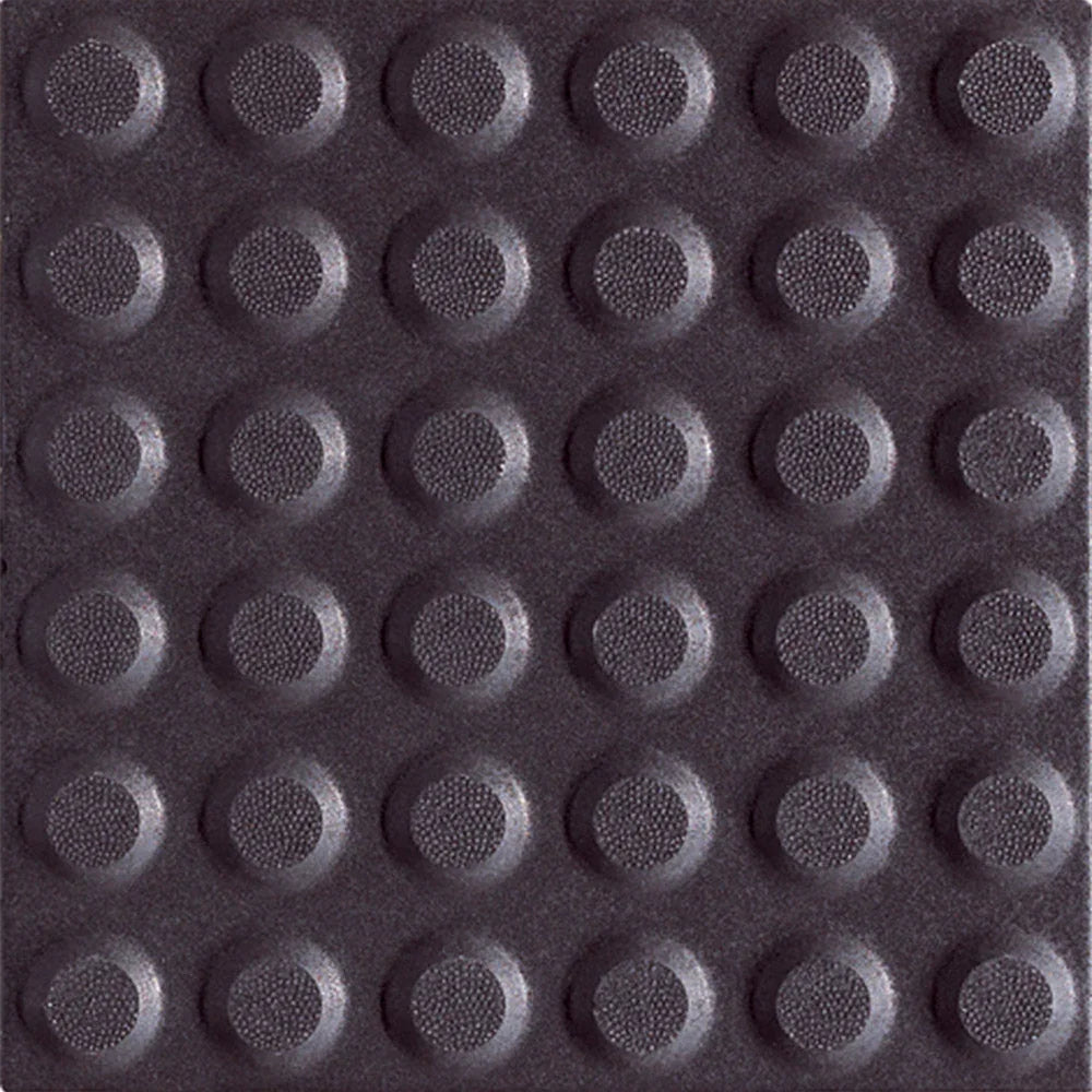 Tectile Black multidirectional porcelain tactile tile