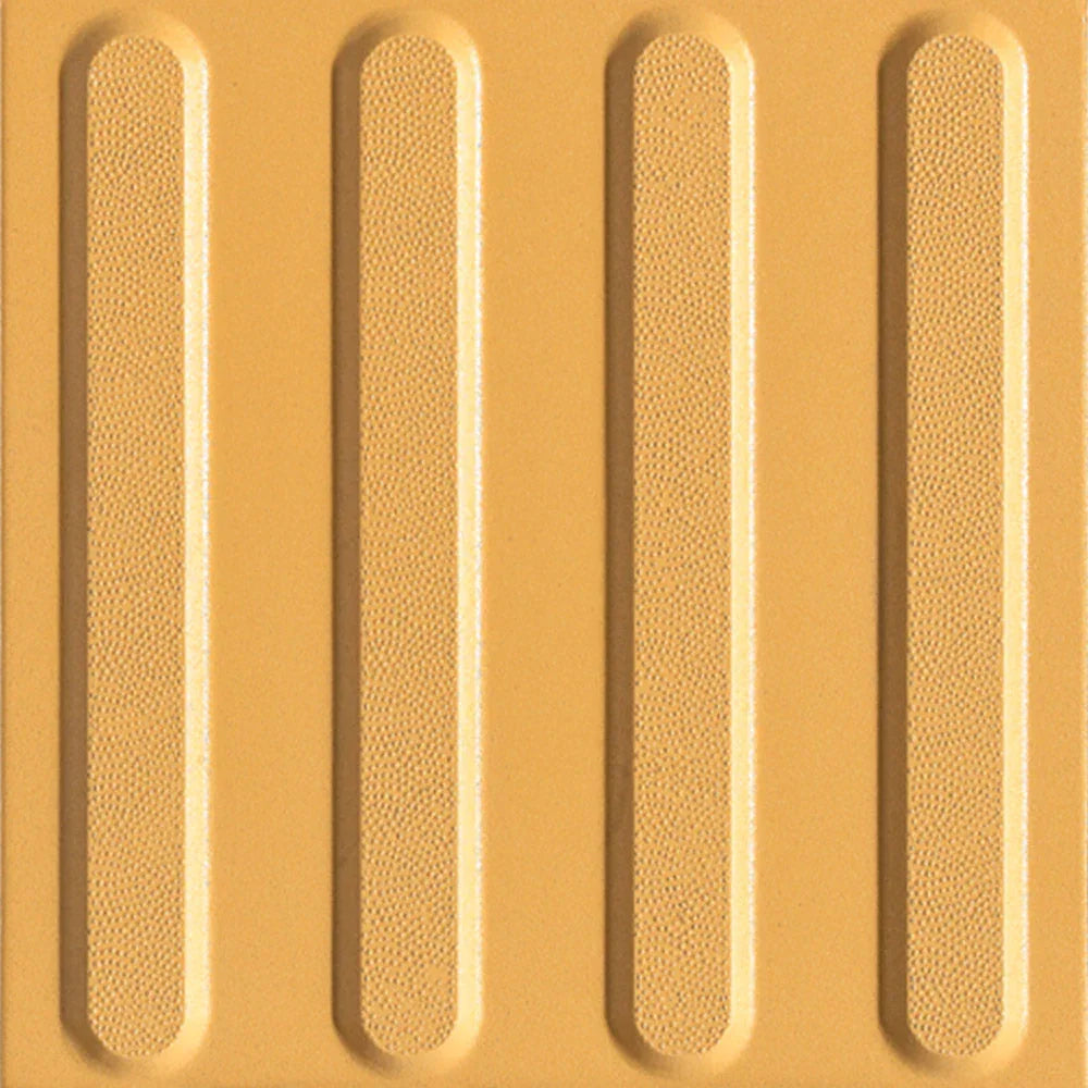 Tectile Yellow directional porcelain tactile tile