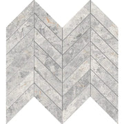 Tundra Grey Chevron mosaic close-up