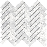 Tundra White Herringbone Porcelain Tiles