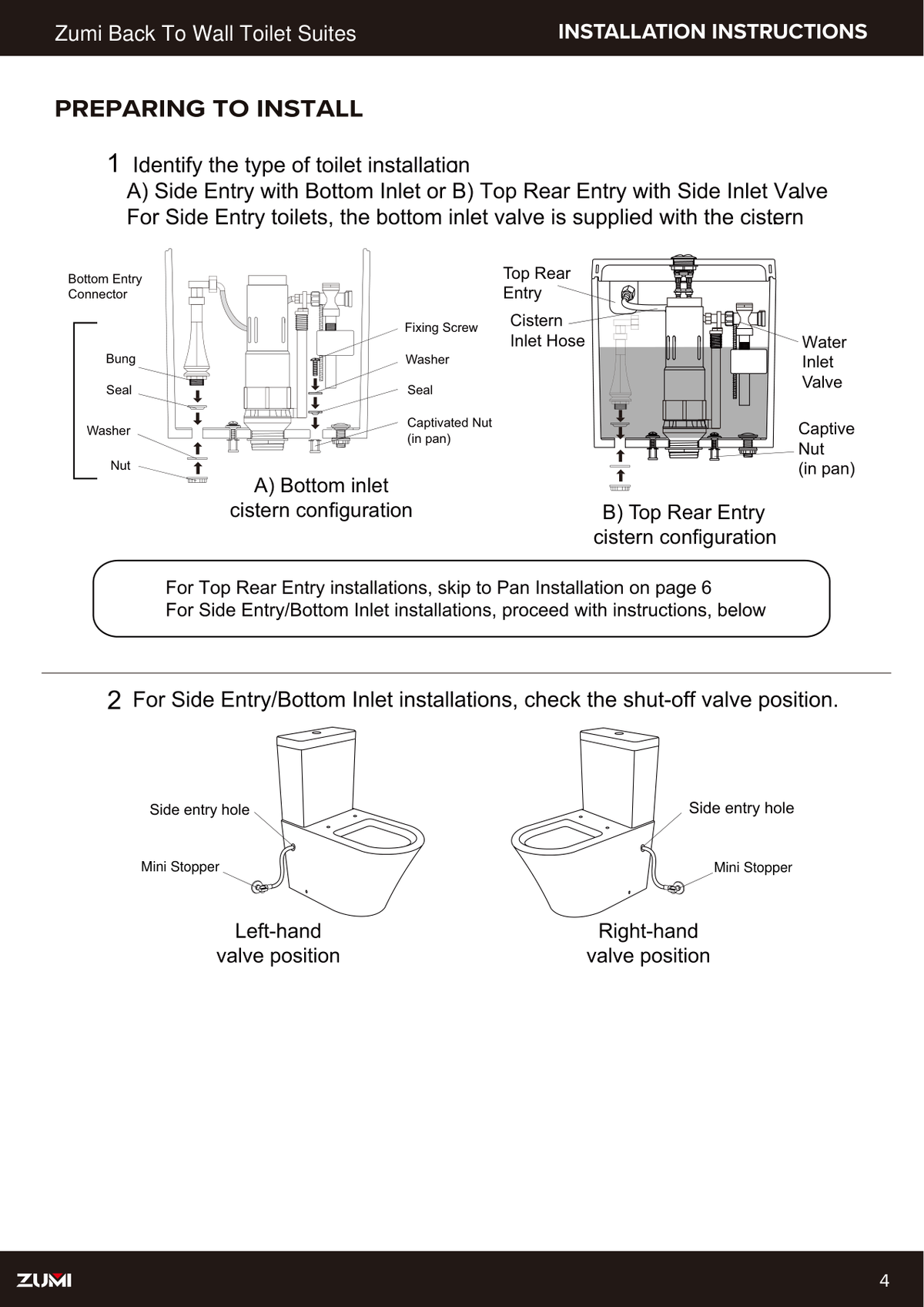 Zumi Cara Care Back-to-Wall Toilet Suite Installation