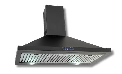 Euro 90cm Black Alfresco Canopy Rangehood – EBB900BK3R