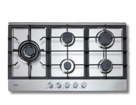 Euro 90cm Five-Burner Gas Cooktop – ECT90G5X