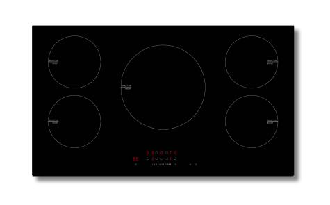 Euro 90cm Five-Zone Induction Cooktop – ECT90ICB2