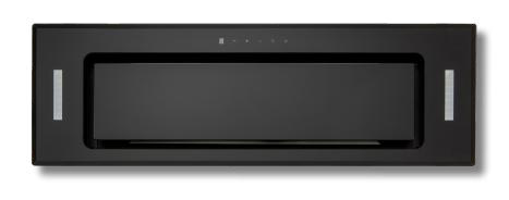 Euro 90cm Black Glass Undermount Rangehood – ER90UMBG