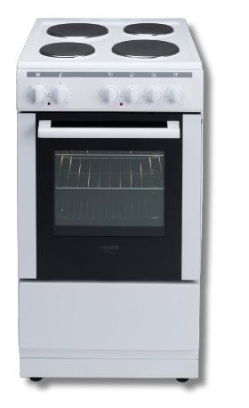 Euro 50cm Electric Freestanding Cooker White – EV500EWH